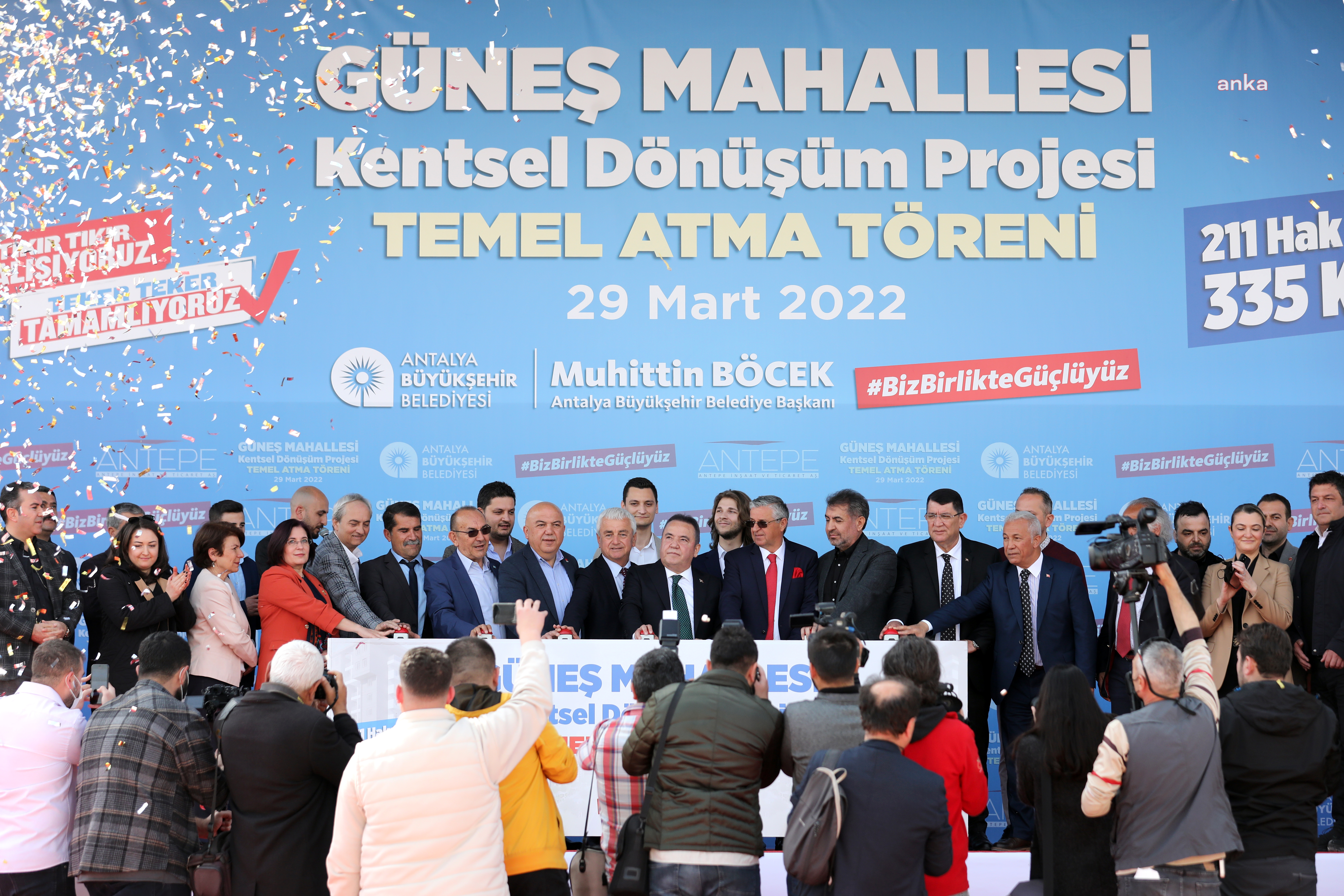 ANTALYA BÜYÜKŞEHİR GÜNEŞ MAHALLESİ KENTSEL DÖŞÜM PROJESİ’NİN TEMELİNİ ATTI