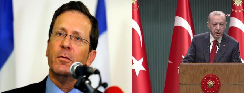ERDOĞAN, İSRAİL CUMHURBAŞKANI HERZOG İLE TELEFONDA GÖRÜŞTÜ