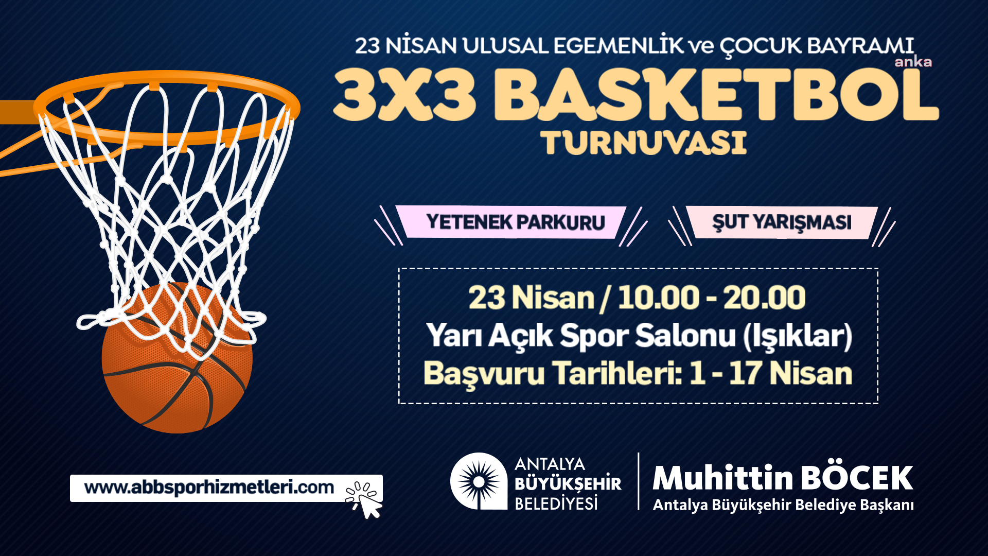 ANTALYA BÜYÜKŞEHİR, 23 NİSAN BASKETBOL TURNUVASI DÜZENLİYOR