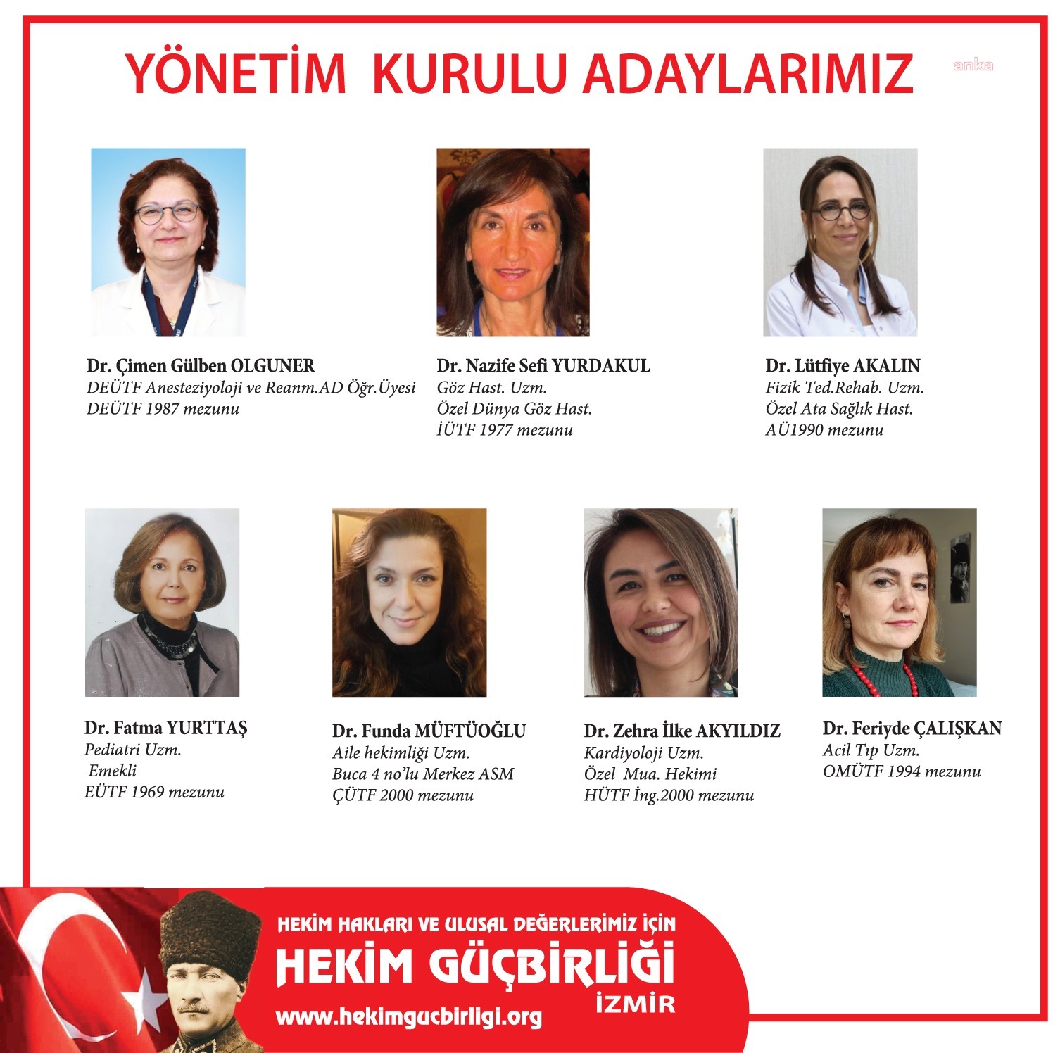 İZMİR TABİP ODASI YÖNETİMİNE KADINLAR ADAY