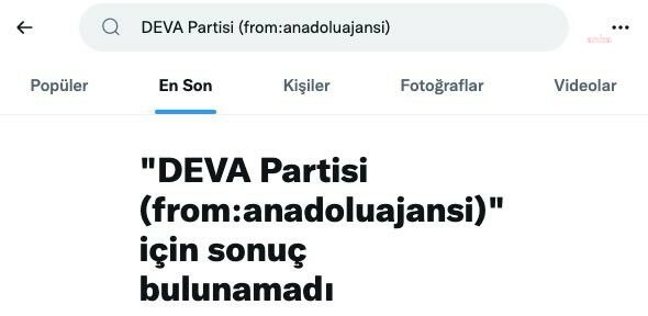 DEVA PARTİSİ, ANADOLU AJANSI'NIN 102'NCİ YILINI KUTLADI: "TÜRKİYE’DE DEVA PARTİSİ ADINDA BİR SİYASİ PARTİ OLDUĞUNU BİLDİRMEKTEN MUTLULUK DUYARIZ”
