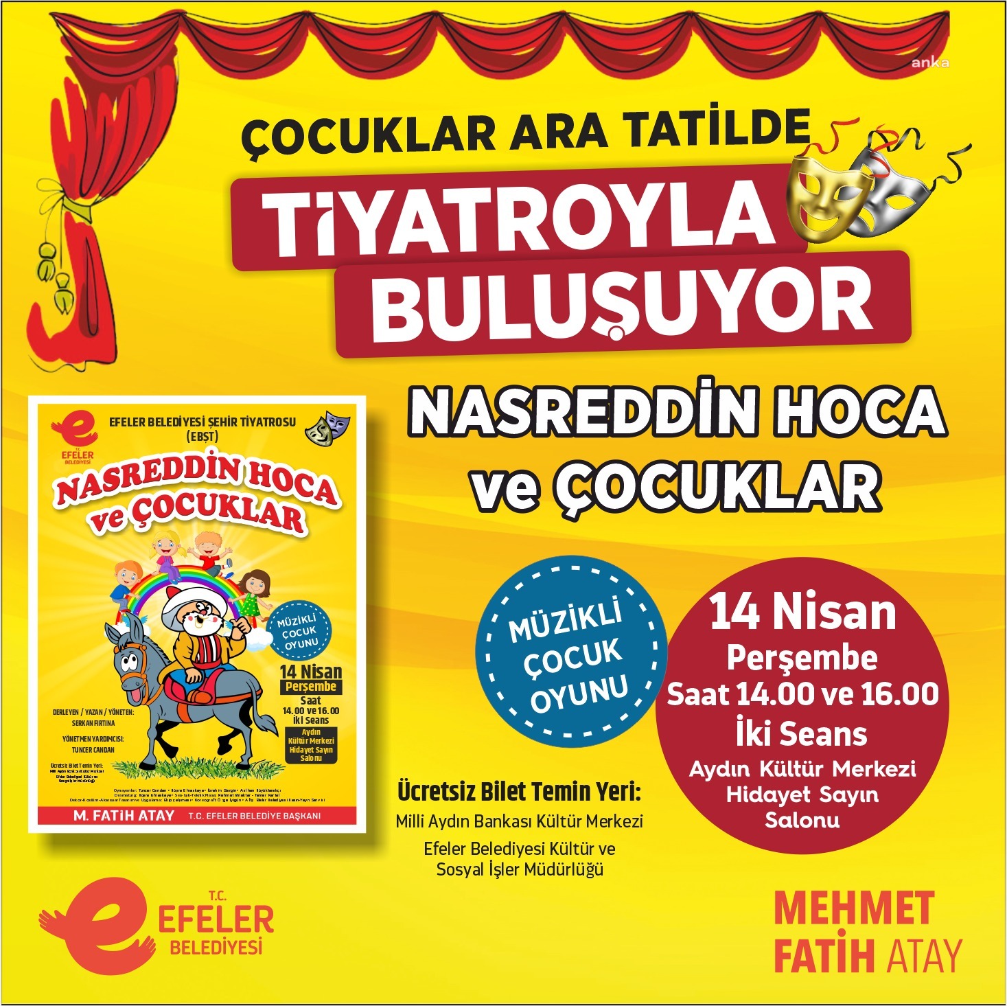 EFELER BELEDİYESİ'NDEN ÇOCUKLARA ARA TATİL HEDİYESİ