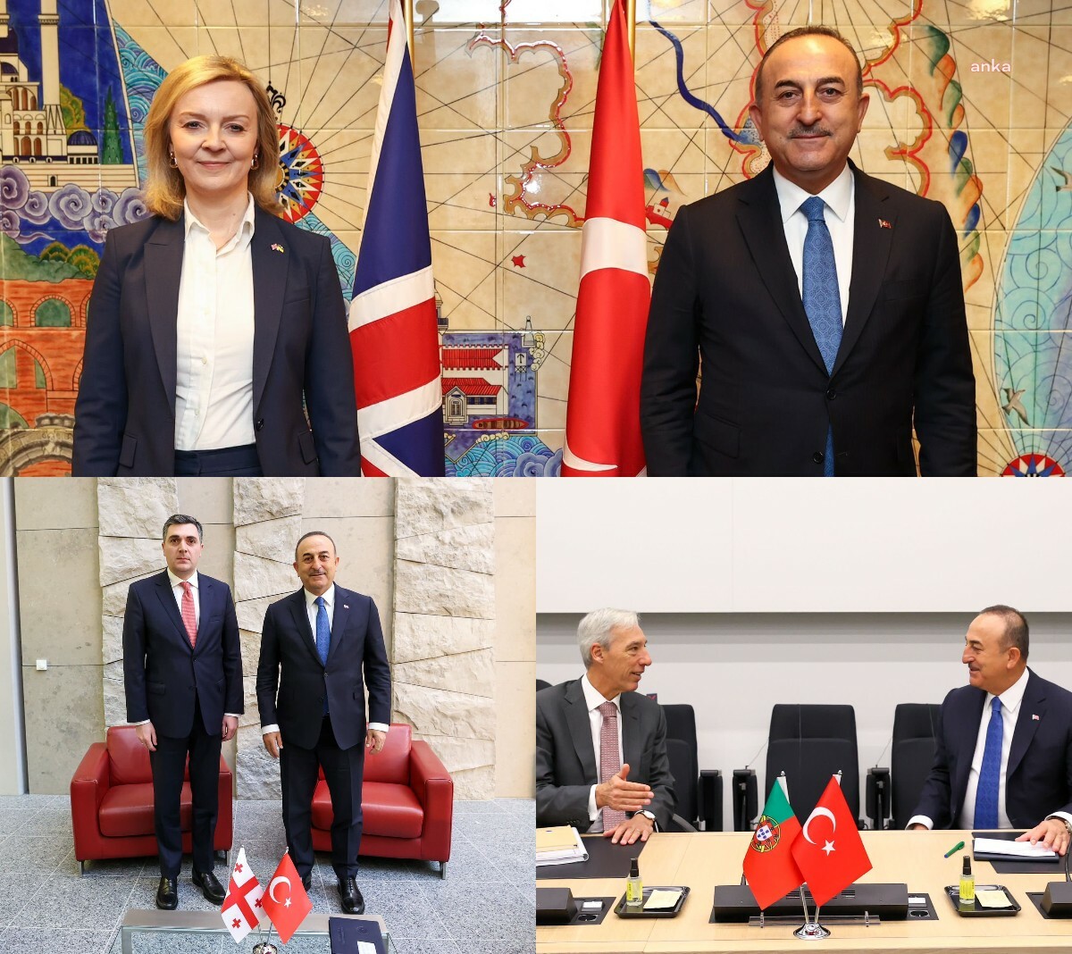DIŞİŞLERİ BAKANI ÇAVUŞOĞLU, NATO TOPLANTISINDA MEVKİDAŞLARIYLA BİR ARAYA GELDİ