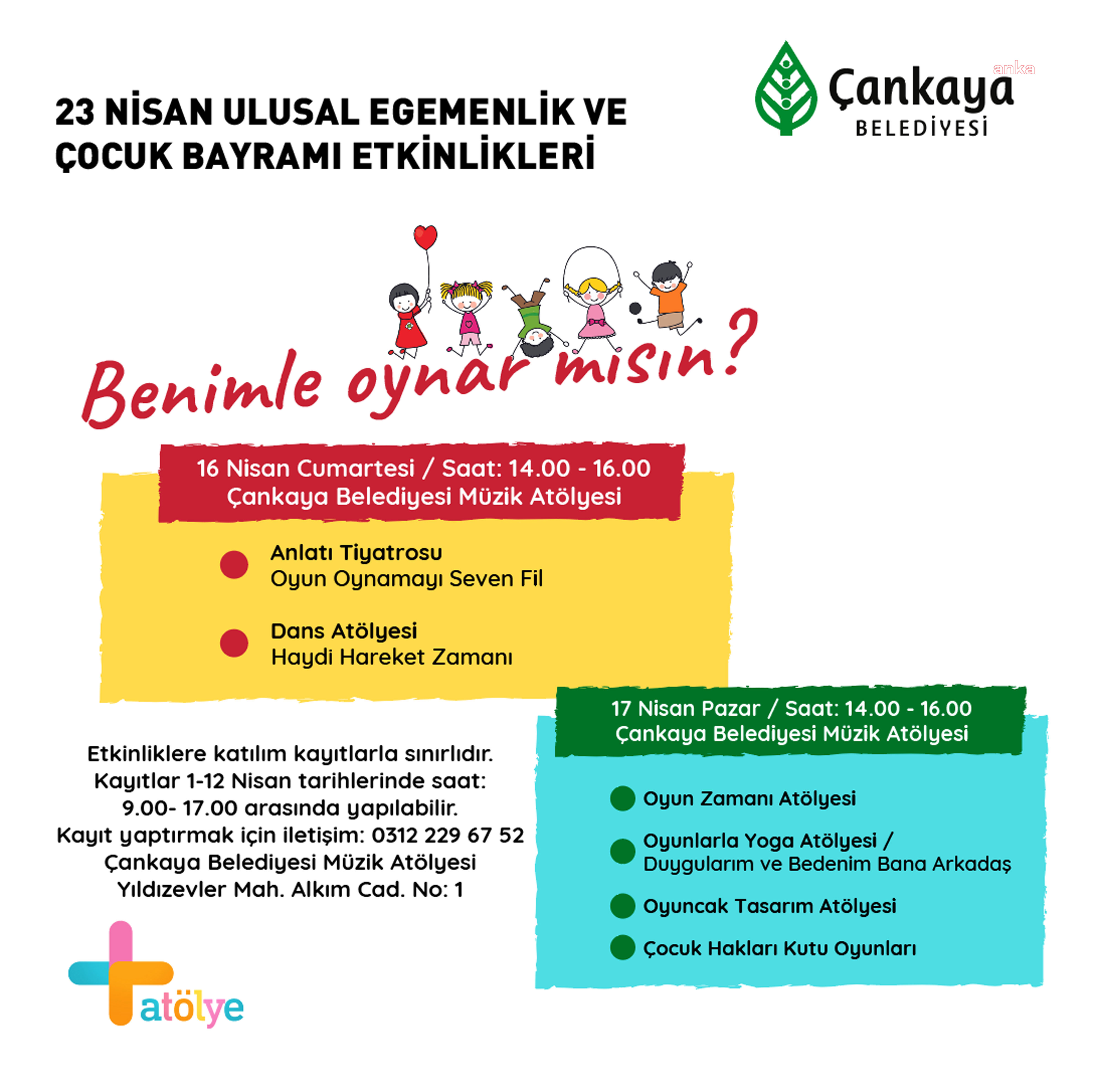 ÇANKAYA'DA 23 NİSAN KUTLAMALARI BAŞLIYOR