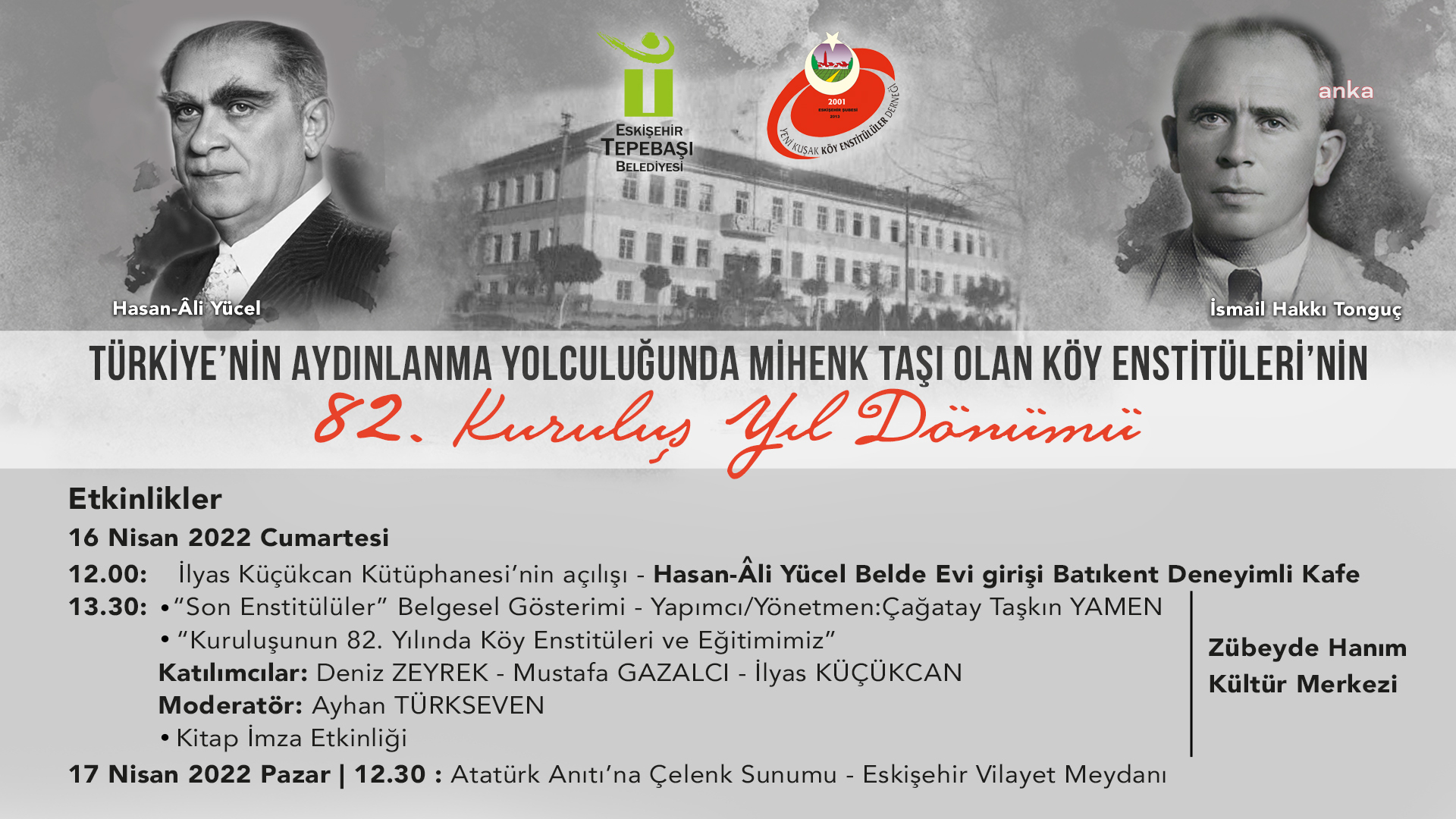 TEPEBAŞI’NDA KÖY ENSTİTÜLERİ’NİN 82. KURULUŞ YIL DÖNÜMÜ KUTLANACAK