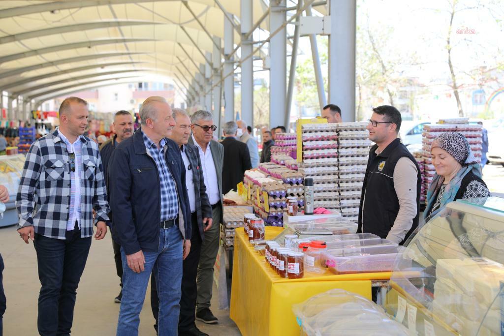 DİDİM BELEDİYE BAŞKANI ATABAY PAZAR ESNAFINI ZİYARET ETTİ