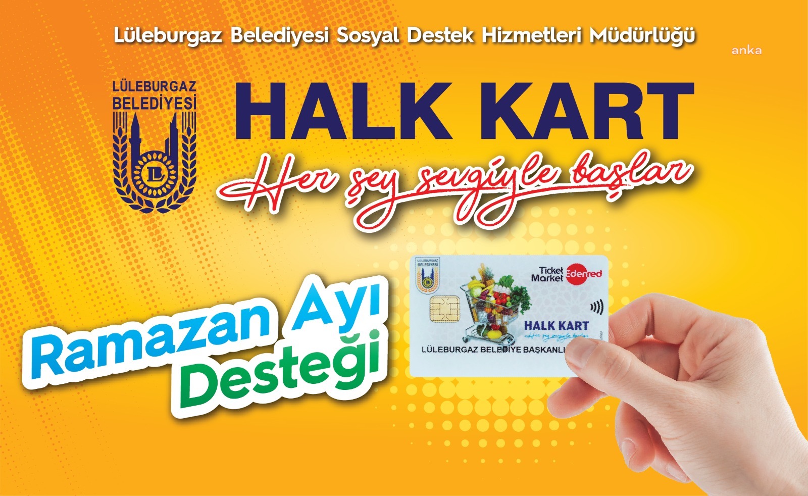LÜLEBURGAZ BELEDİYESİ'NDEN BİN AİLEYE 350 BİN TL’LİK DESTEK