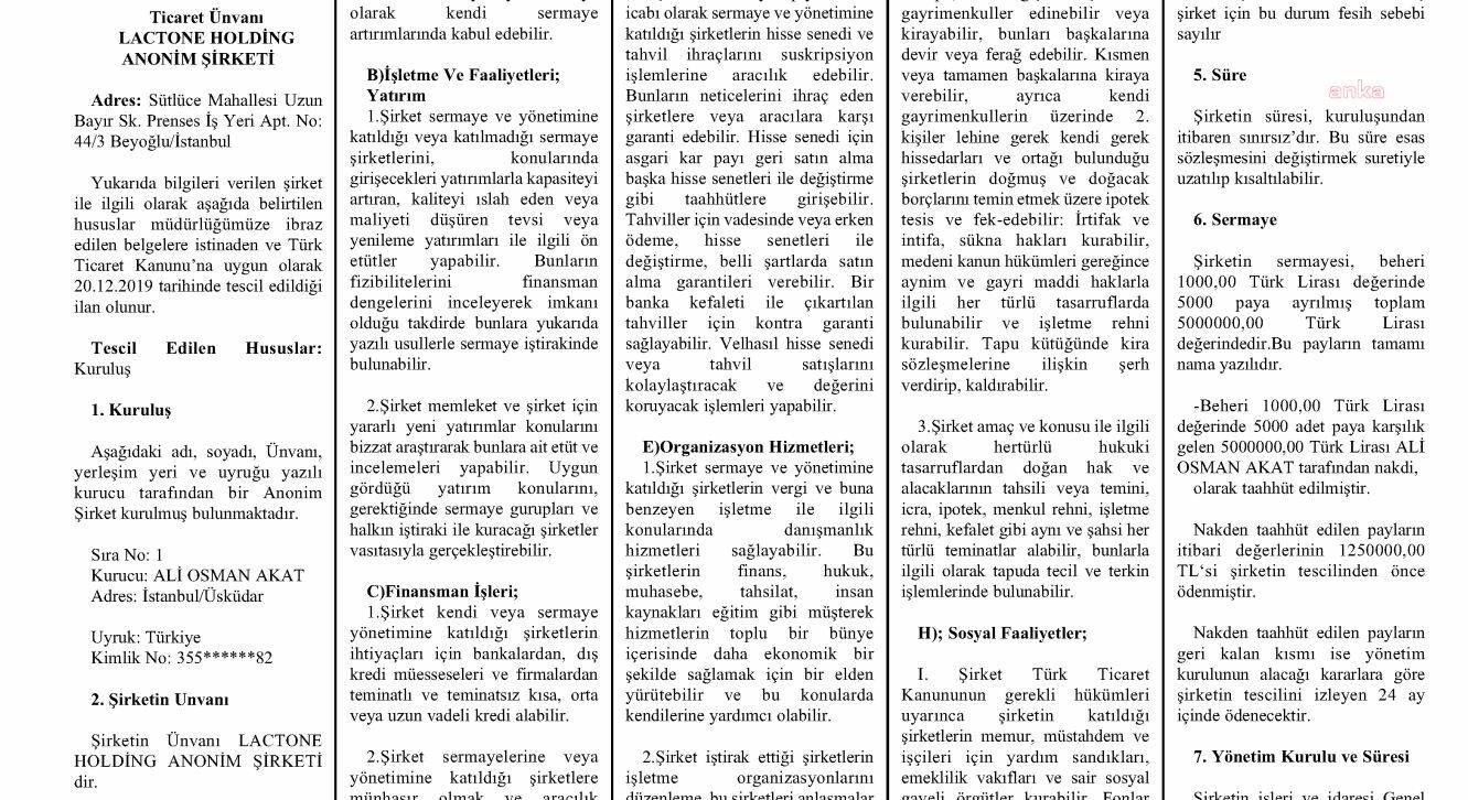UYUŞTURUCU TİCARETİ SUÇLAMASI İLE TUTUKLANAN ALİ OSMAN AKAT’IN ŞİRKETİ, “MEMLEKETE YARARLI YATIRIMLARI ARAŞTIRABİLİRMİŞ”