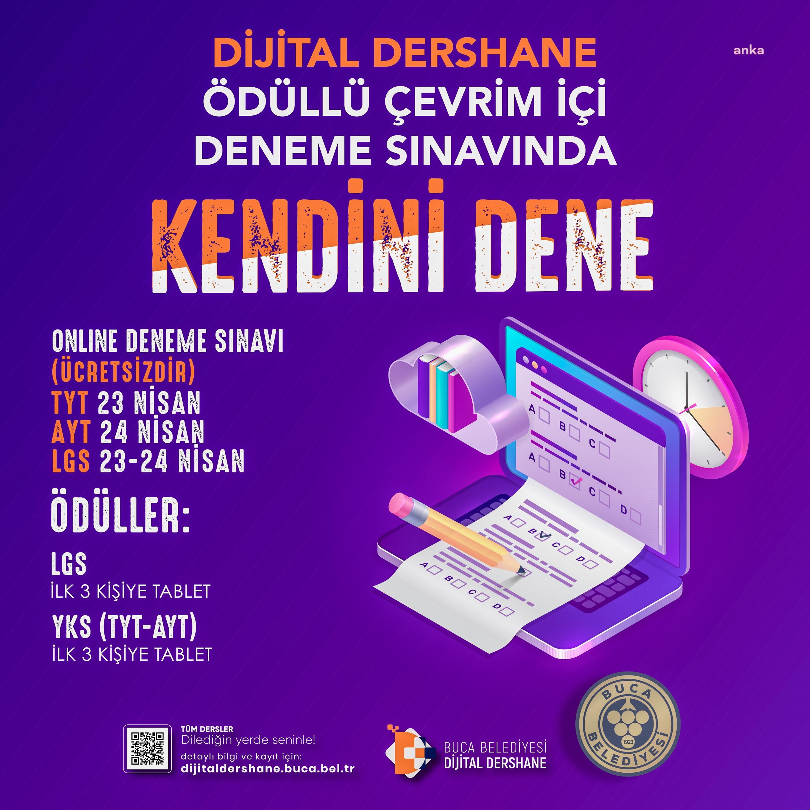 BUCA BELEDİYESİ’NDEN ÖDÜLLÜ YKS VE LGS DENEME SINAVI