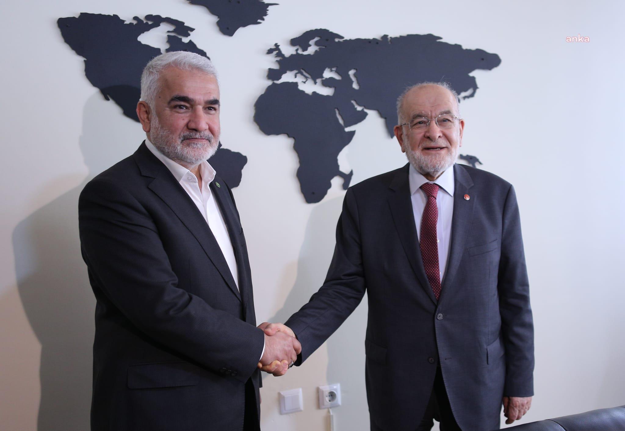 TEMEL KARAMOLLAOĞLU, HÜDAPAR GENEL BAŞKANI ZEKERİYA YAPICIOĞLU'NU ZİYARET ETTİ