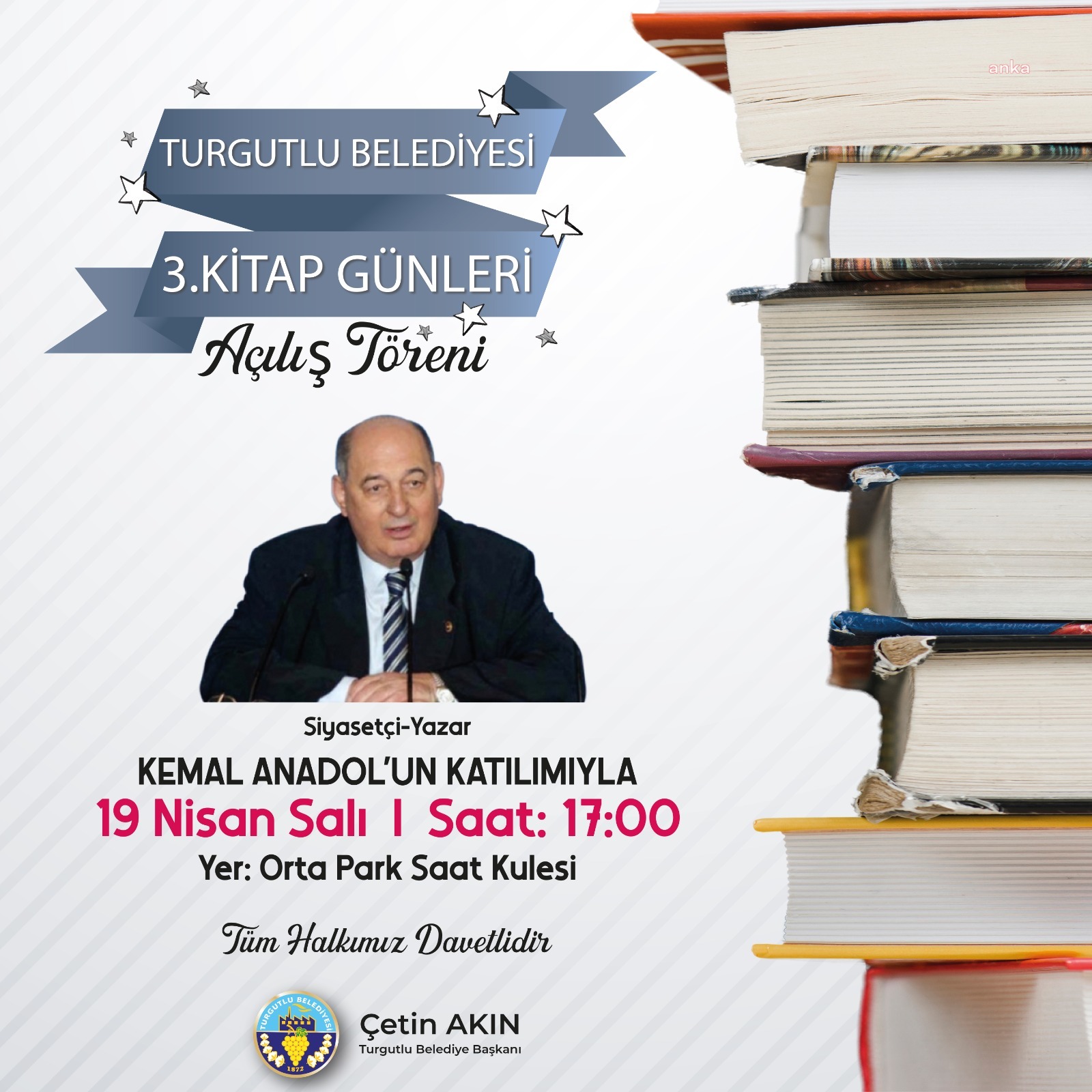 TURGUTLU BELEDİYESİ 3. KİTAP GÜNLERİ BAŞLIYOR