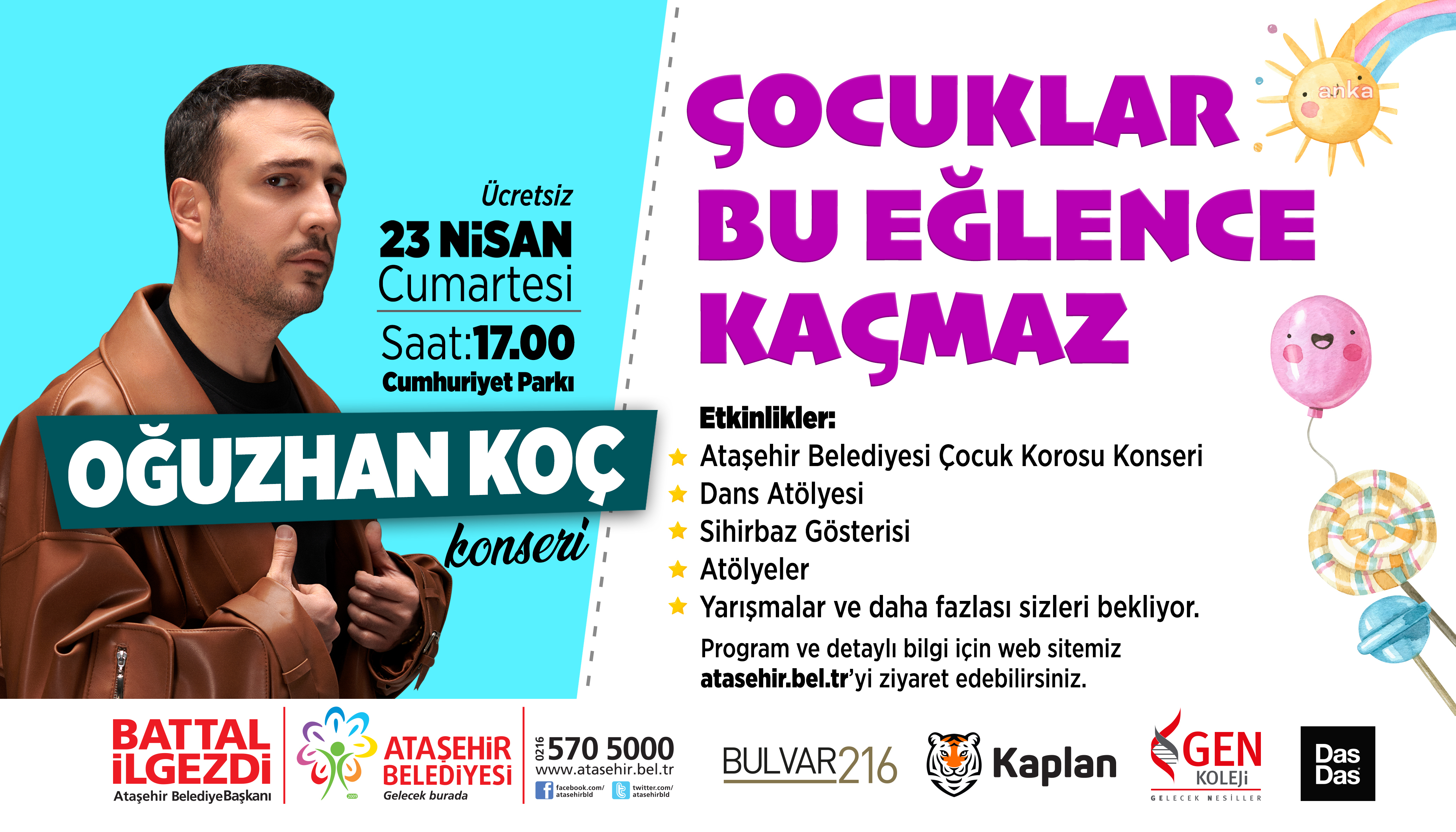 ATAŞEHİR’DE 23 NİSAN COŞKUYLA KUTLANACAK