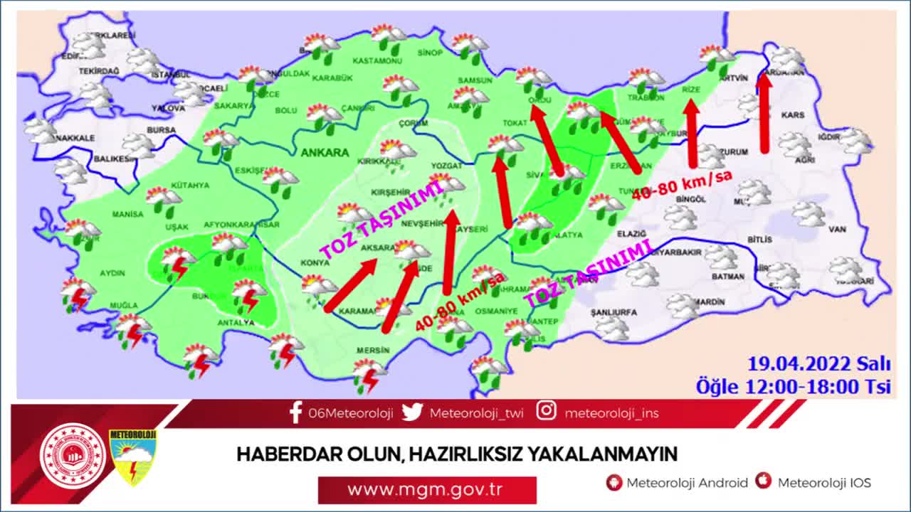 METEOROLOJİ ART ARDA UYARDI: 43 ŞEHİR İÇİN GÖK GÜRÜLTÜLÜ SAĞANAK VE TOZ TAŞINIMI ALARMI