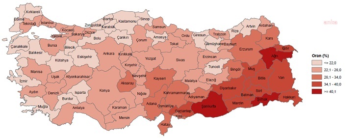TÜRKİYE NÜFUSUNUN YÜZDE 26,9'U ÇOCUK