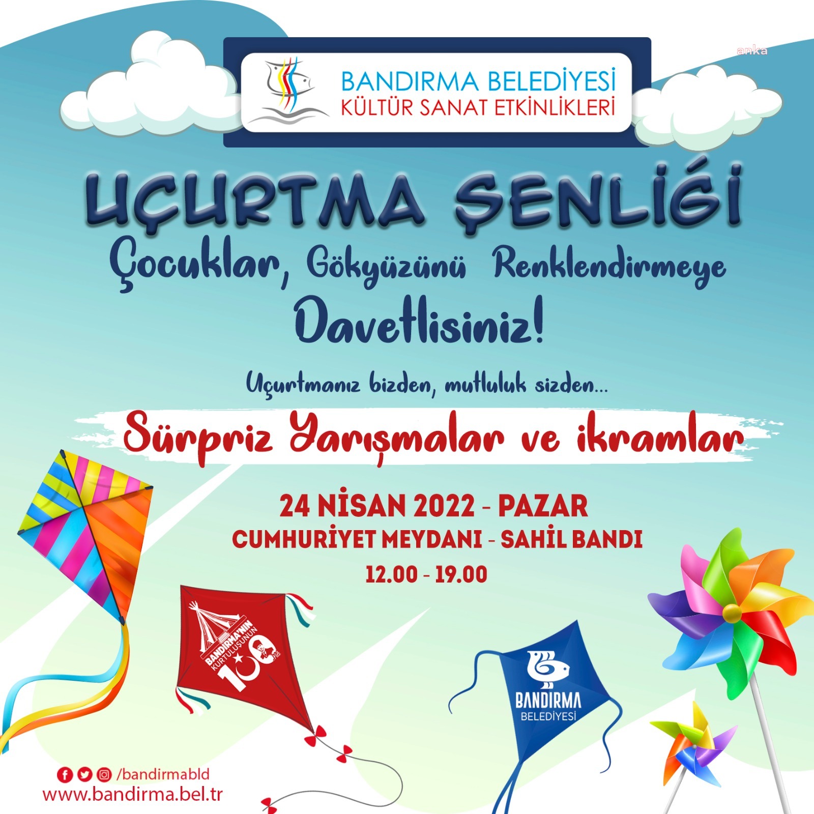BANDIRMA BELEDİYESİ'NDEN ÇOCUKLARA BAYRAM HEDİYESİ: UÇURTMA ŞENLİĞİ