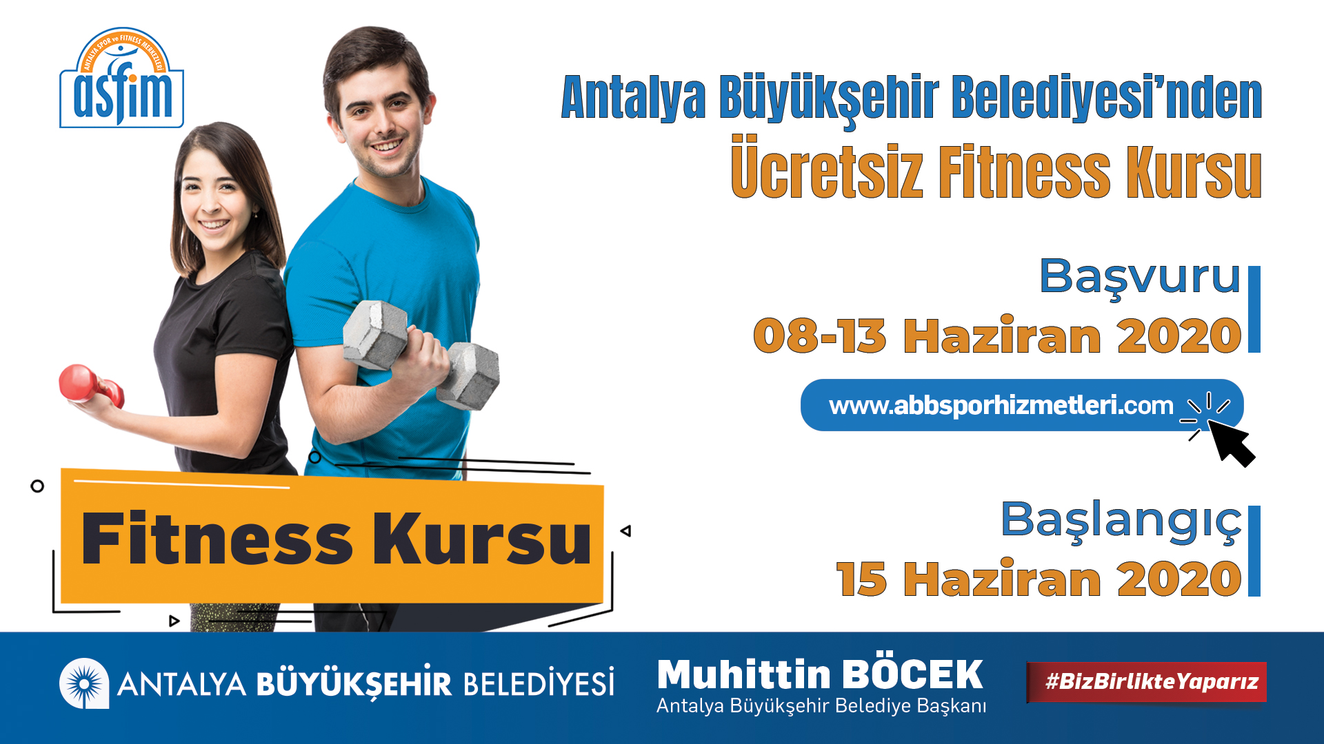 ANTALYA BÜYÜKŞEHİR'İN FITNESS KURSUNA KAYITLAR BAŞLADI