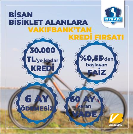 VAKIFBANK'TAN BİSİKLET ALMAK İSTEYENLERE KREDİ