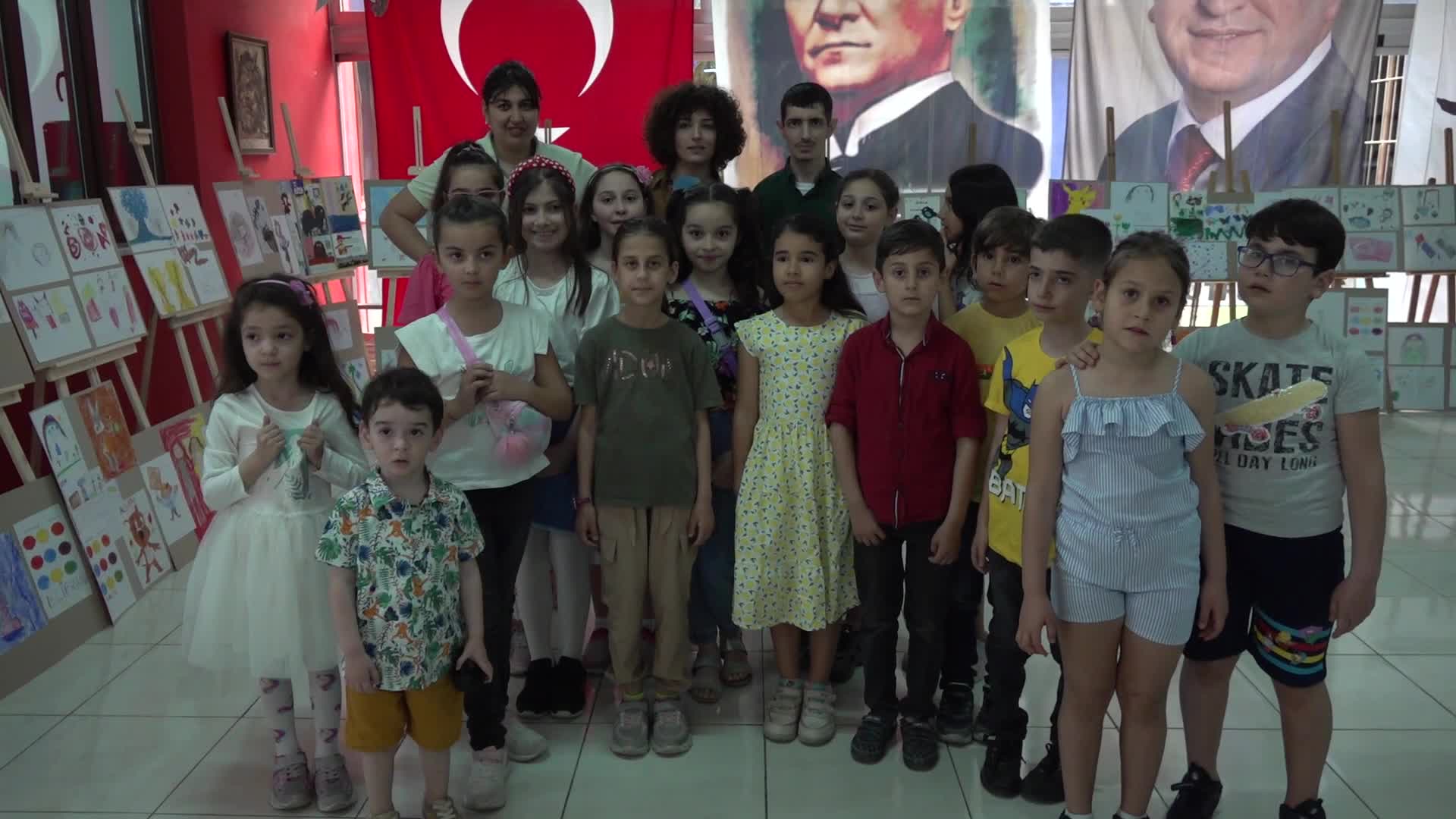 HATAY BÜYÜKŞEHİR BELEDİYESİ BÜNYESİNDEKİ HATMEK’TE ÇOCUKLARDAN SERGİ