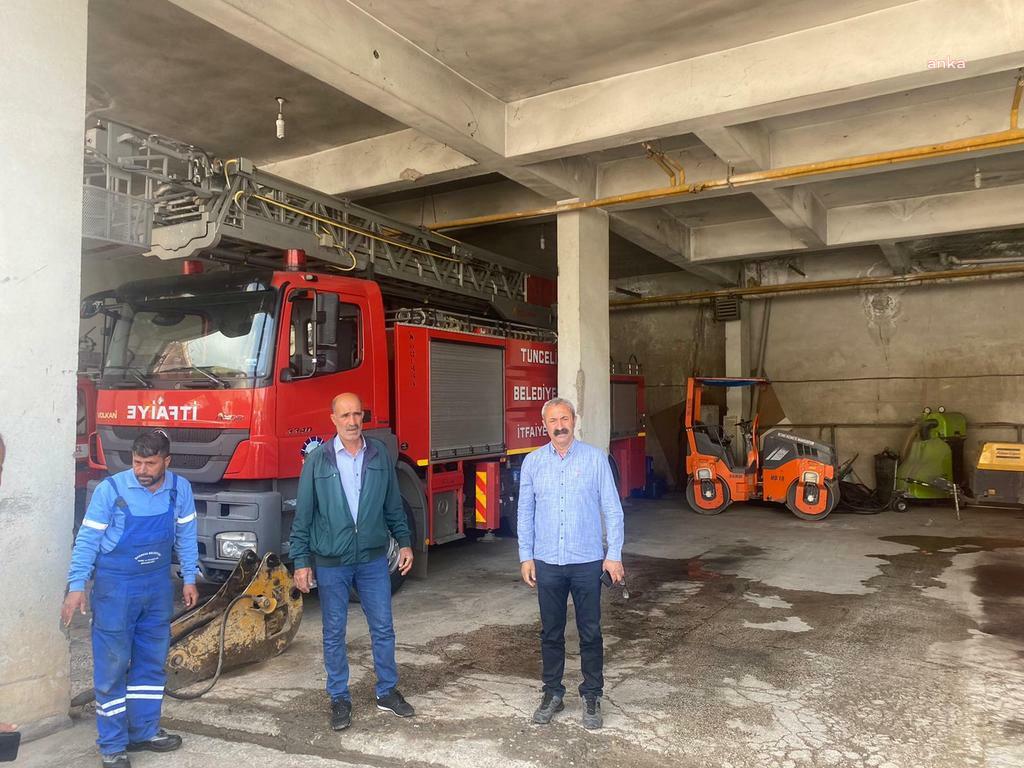 TUNCELİ'DE İTFAİYENİN ELEKTRİĞİ KESİLMEYE ÇALIŞILDI