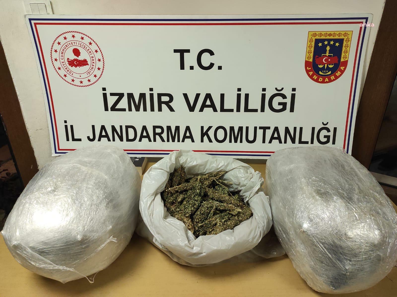 İZMİR'DE UYUŞTURUCU OPERASYONU: 13 KİLO SKUNK ELE GEÇİRİLDİ