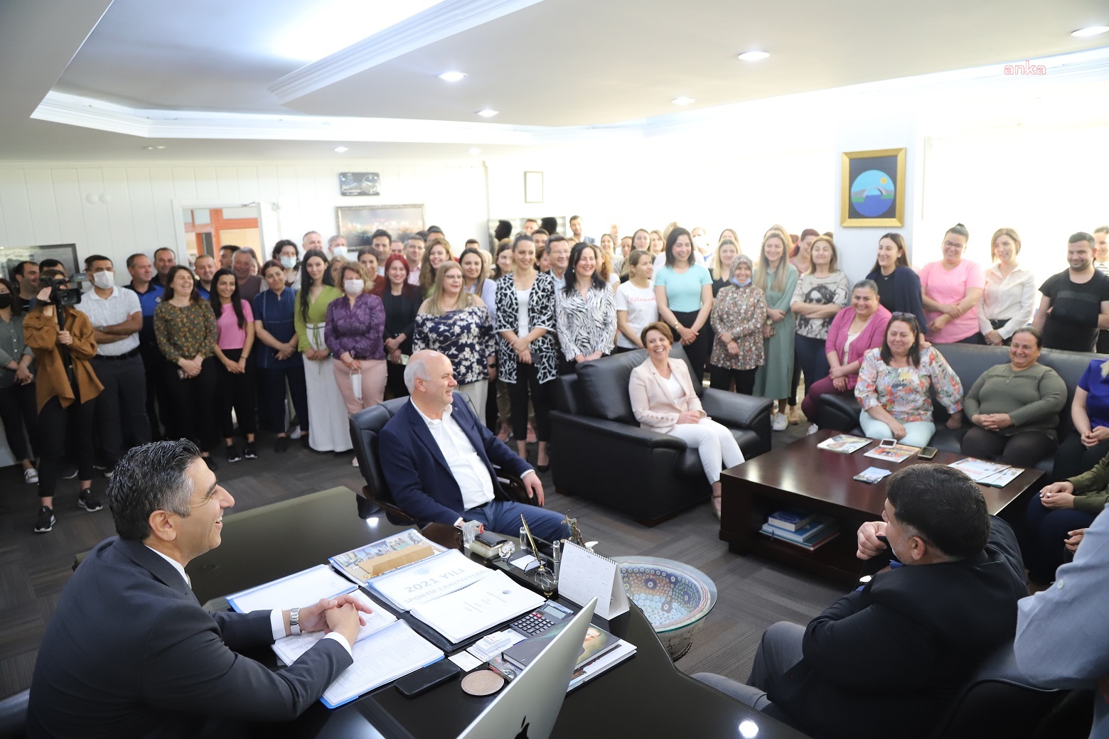 MENDERES BELEDİYE BAŞKANI KAYALAR, BELEDİYE PERSONELİYLE BAYRAMLAŞTI