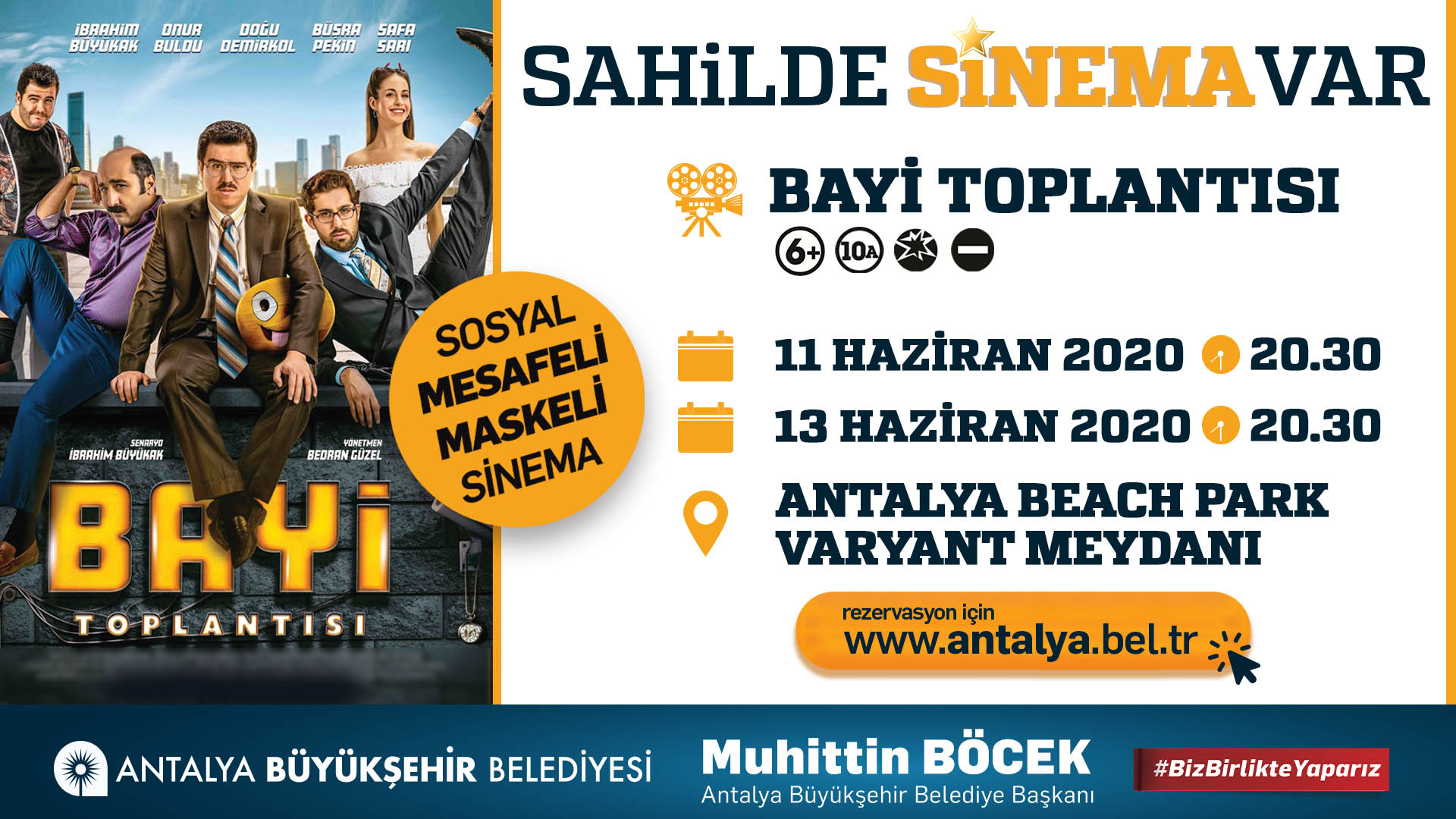 ANTALYA'DA "SAHİLDE SİNEMA VAR" BAŞLIYOR