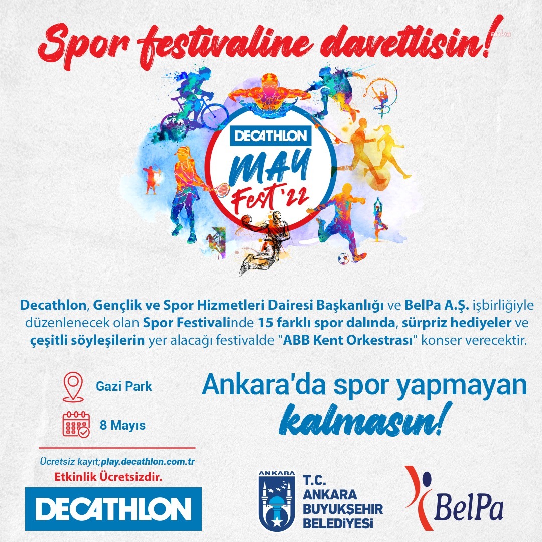 ANKARA GAZİ PARK’TA SPOR FESTİVALİ BAŞLIYOR
