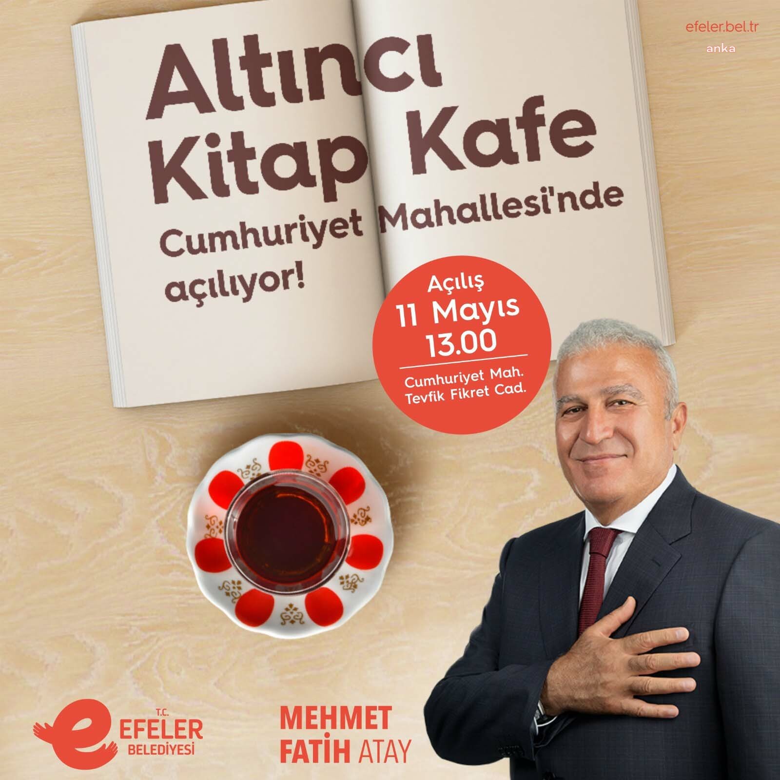 EFELER BELEDİYESİ, İLÇEYE 6. KİTAP KAFEYİ AÇMAYA HAZIRLANIYOR