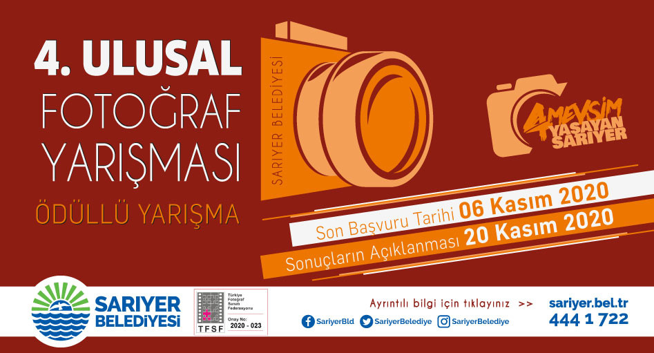 SARIYER BELEDİYESİ'NİN ÖDÜLLÜ FOTOĞRAF YARIŞMASI BAŞVURULARI DEVAM EDİYOR
