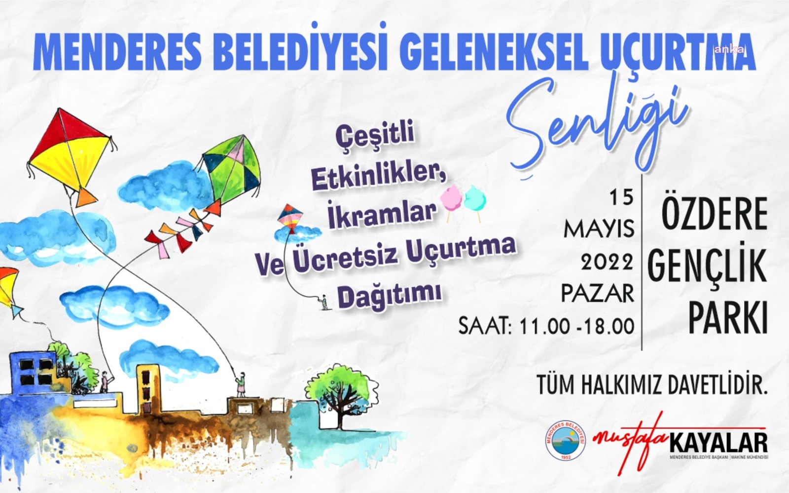 MENDERES’TE GÖKYÜZÜ UÇURTMALARLA RENKLENECEK