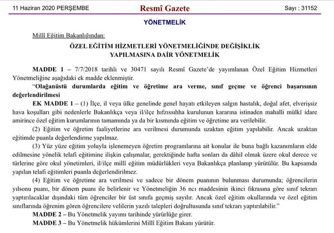 BAKAN SELÇUK: ÖZEL GEREKSİNİMLİ ÖĞRENCİLERİMİZ SINIF TEKRARI YAPABİLECEK