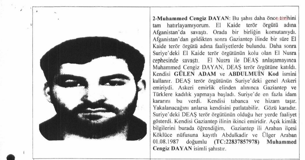 IŞİD’Lİ MUHAMMED DAYAN'A 6 YIL SONRA ÖRGÜT YÖNETİCİLİĞİNDEN SORUŞTURMA