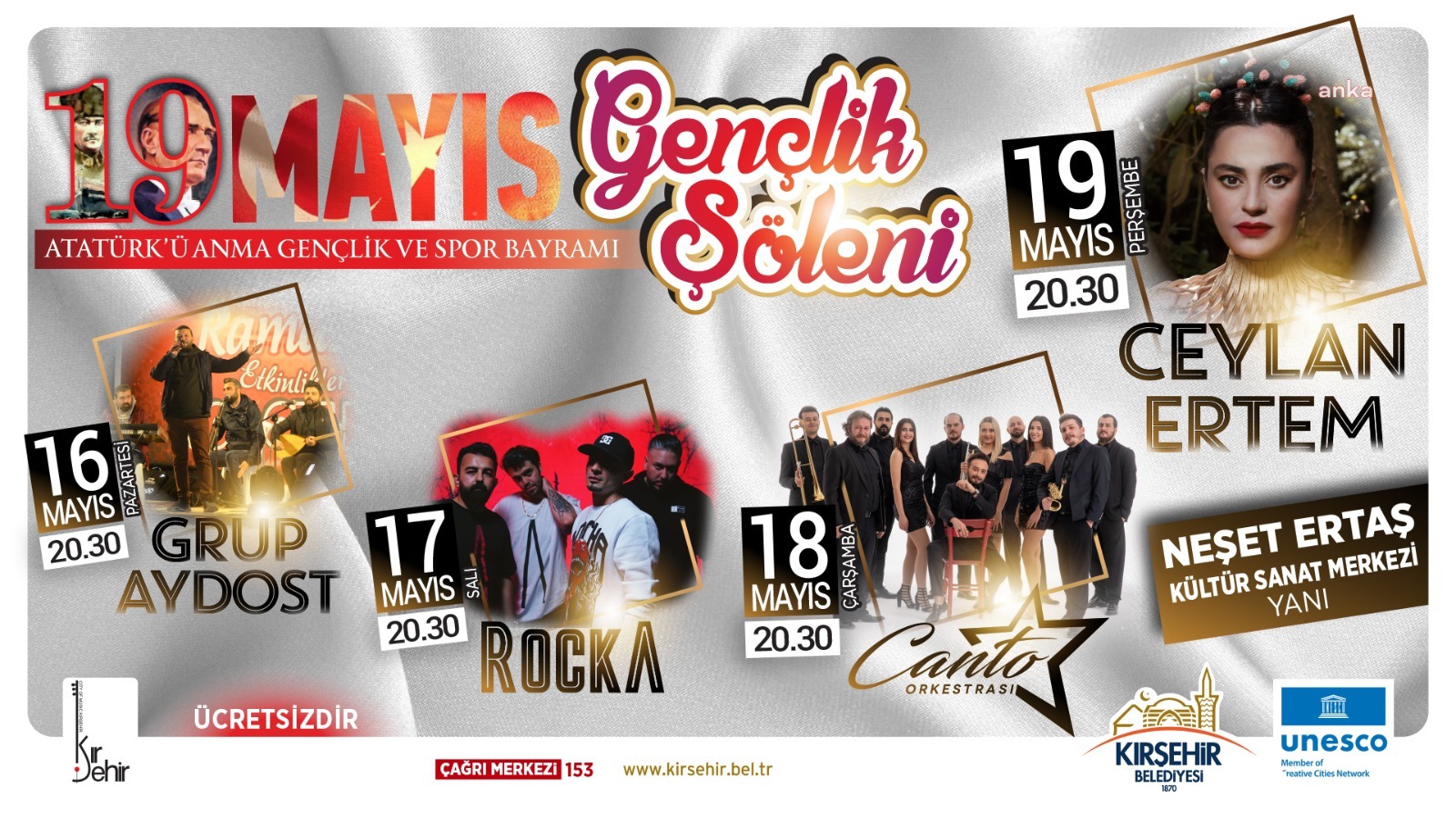 KIRŞEHİR’DE 19 MAYIS COŞKUSU "GENÇLİK ŞÖLENİ" İLE YAŞANACAK