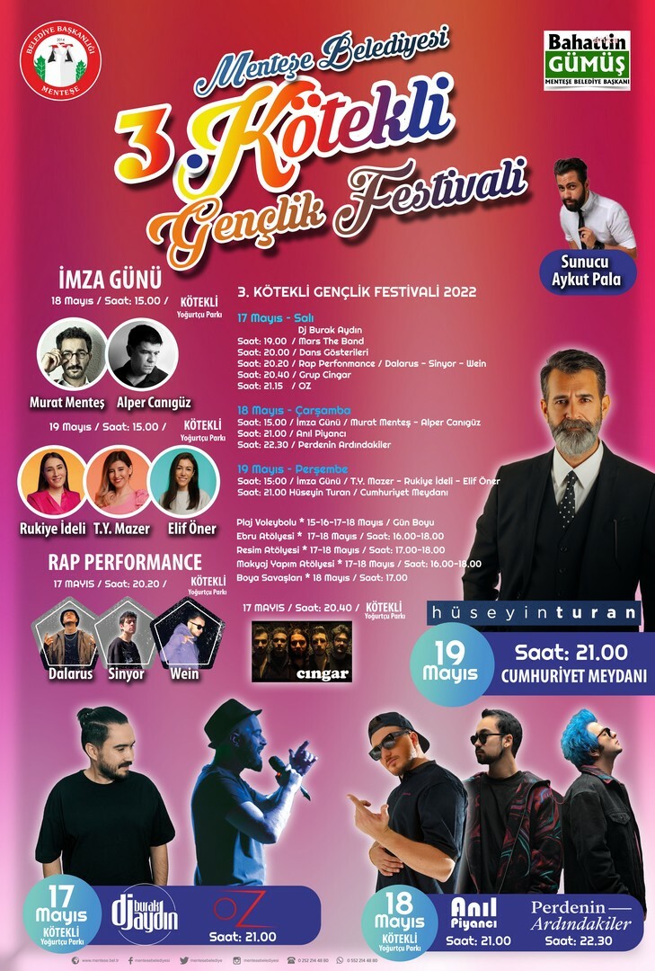 MUĞLA’DA 19 MAYIS GENÇLİK FESTİVALİYLE KUTLANACAK