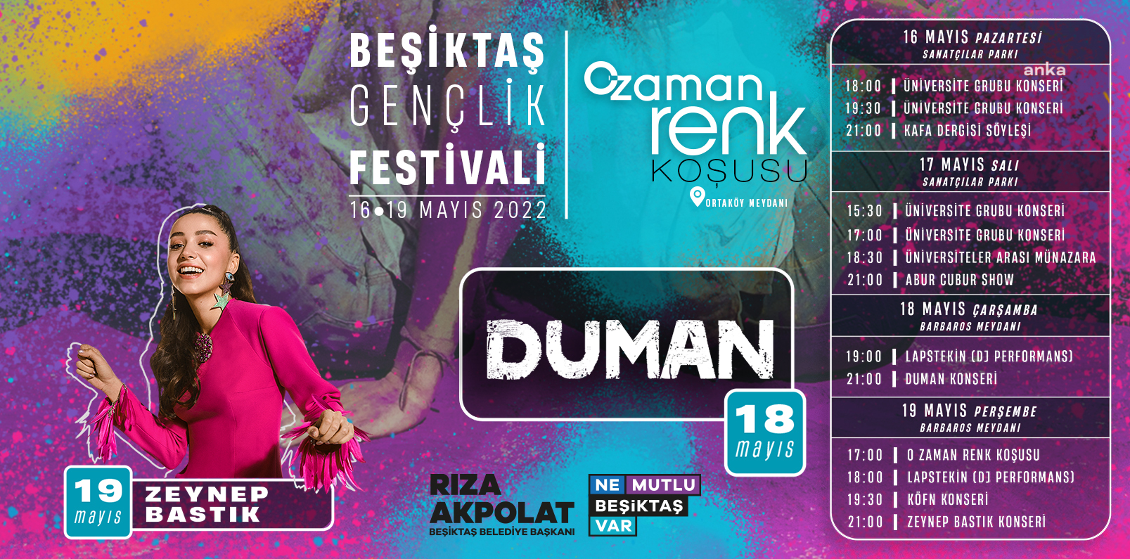 BEŞİKTAŞ’TA 19 MAYIS, GENÇLİK FESTİVALİ İLE KUTLANACAK