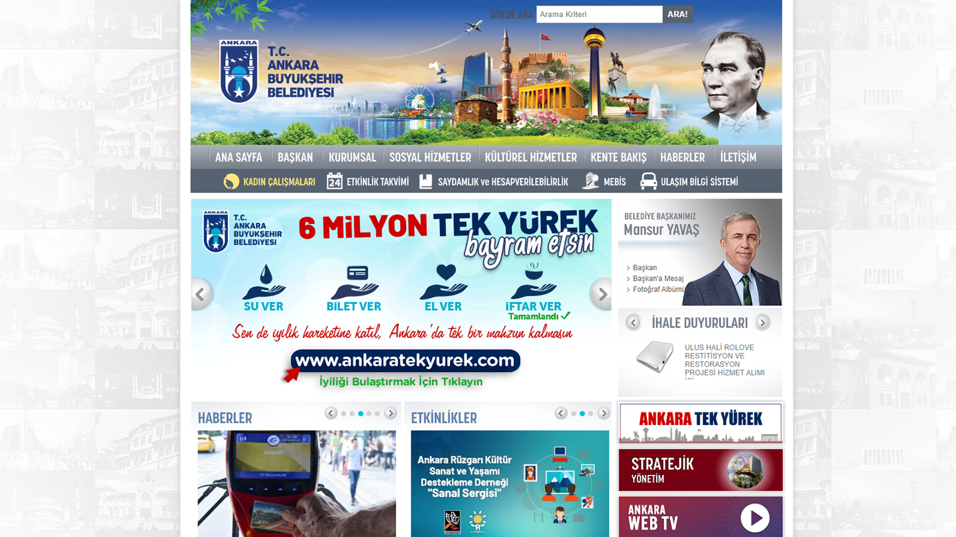 BAŞKENT'TE 6 MİLYON TEK YÜREK OLDU; TÜM SU FATURALARI ÖDENDİ