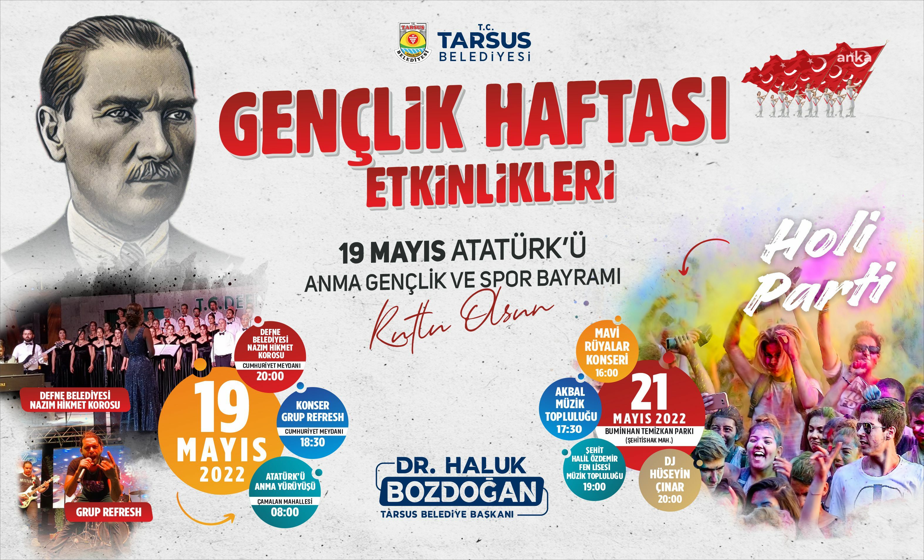 TARSUS BELEDİYESİ’NDEN 19 MAYIS'A DOLU DOLU KUTLAMA