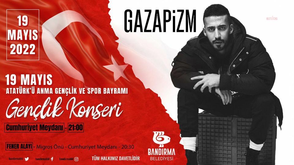 BANDIRMA, 19 MAYIS ATATÜRK’Ü ANMA GENÇLİK VE SPOR BAYRAMI'NI GAZAPİZM İLE KUTLAYACAK