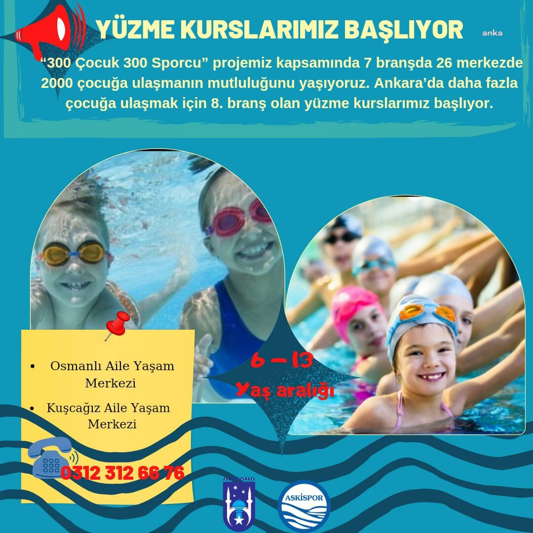 BAŞKENTLİ ÇOCUKLAR MAVİYE KULAÇ ATACAK