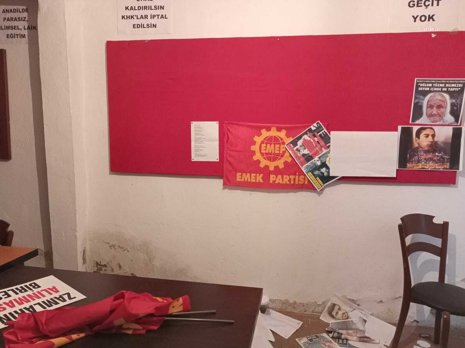 RİZE’DE, EMEP FINDIKLI İLÇE BAŞKANLIĞI’NA SALDIRI