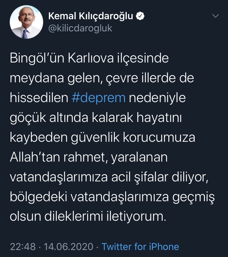 CHP LİDERİ KILIÇDAROĞLU’DAN BİNGÖL MESAJI