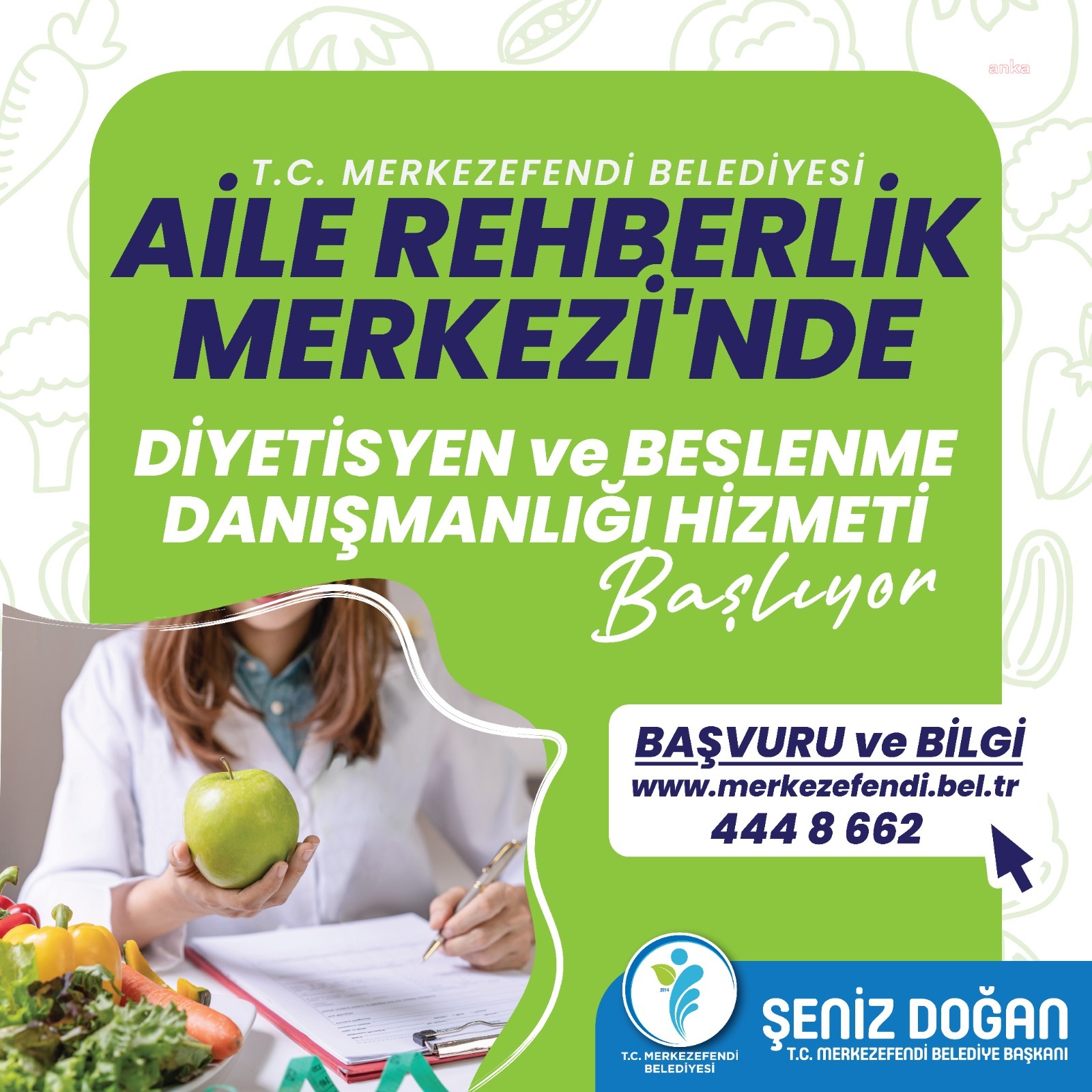 MERKEZEFENDİ BELEDİYESİ'NİN ‘DİYETİSYEN VE BESLENME DANIŞMANLIĞI’ HİZMETİ BAŞLADI