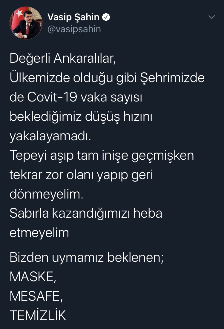 BAŞKENT’E KORONA UYARISI: BEKLEDİĞİMİZ DÜŞÜŞ HIZI YAKALANMADI