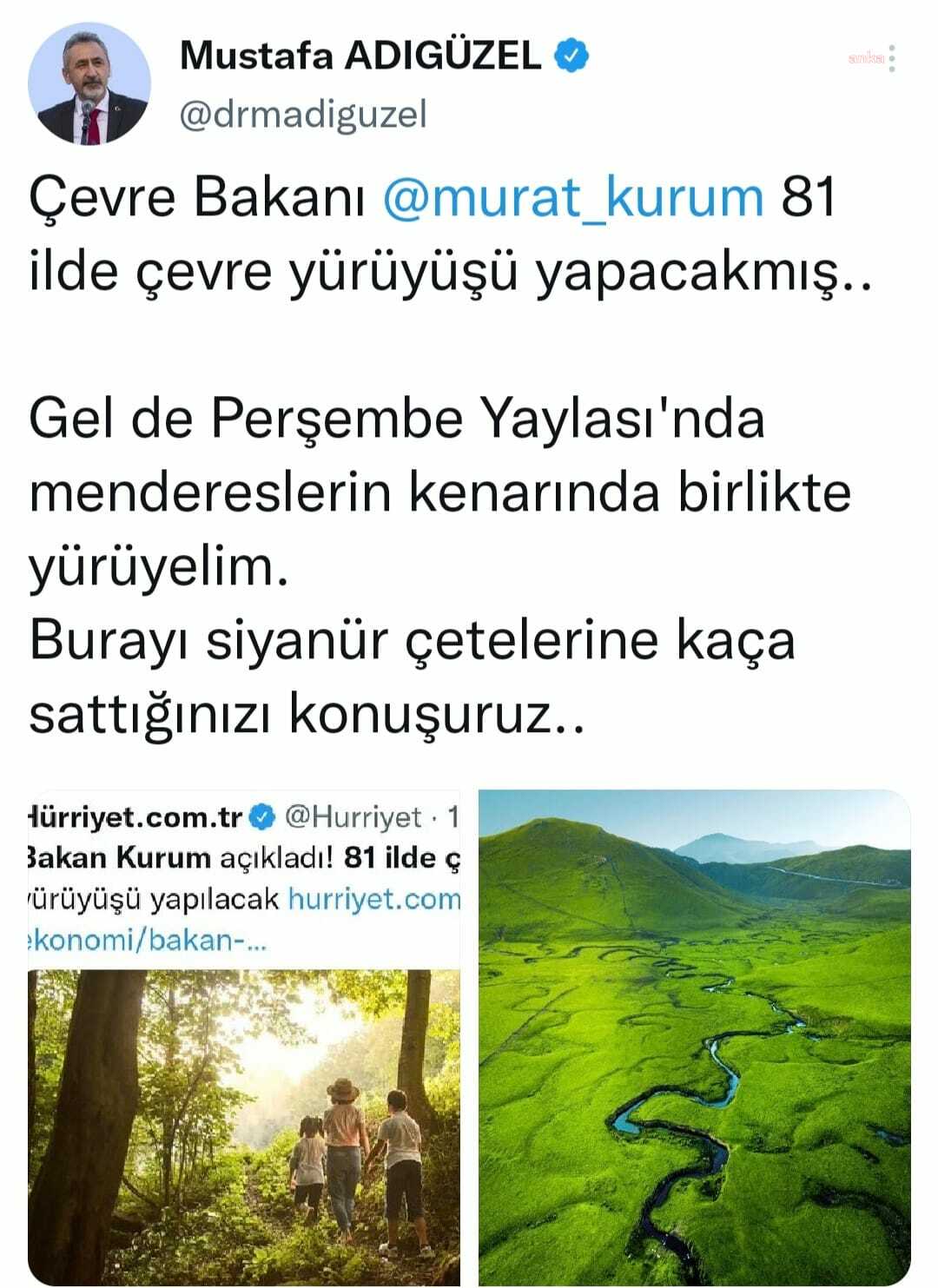 MUSTAFA ADIGÜZEL: PERŞEMBE YAYLASI’NDA SİYANÜRLE MADENCİLİK OLMAZ. BİLGİSİZLİK İSE CEHALET, BİLEREK İSE İHANET