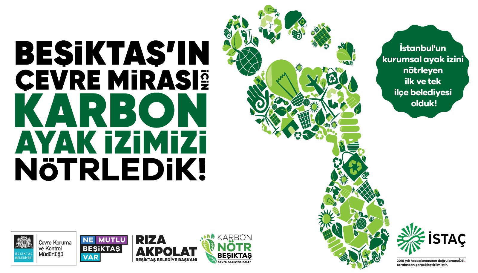 BEŞİKTAŞ BELEDİYESİ KURUMSAL KARBON AYAK İZİNİ NÖTRLEDİ