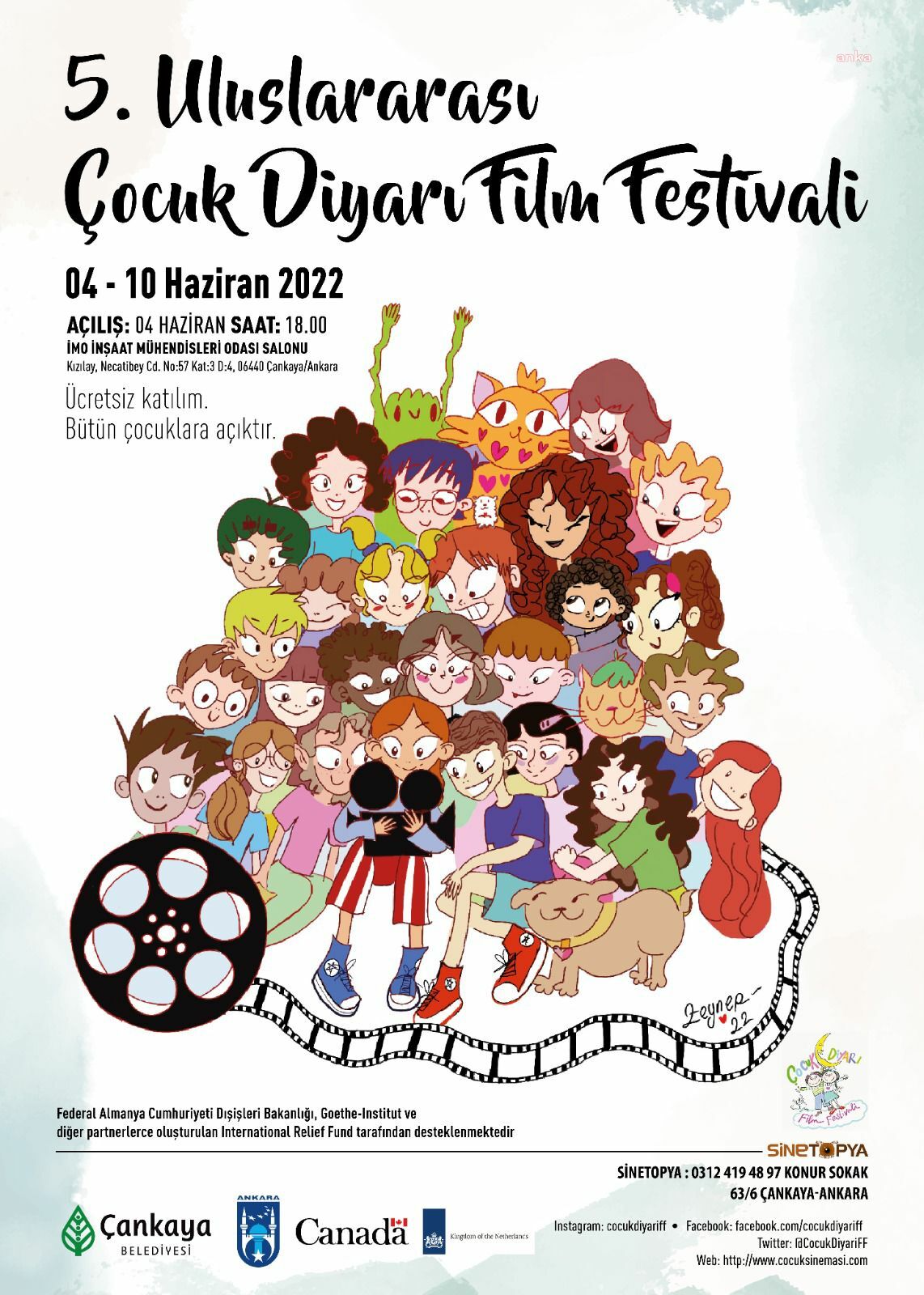 ÇANKAYA'DA '5. ULUSLARASI ÇOCUK DİYARI FİLM FESTİVALİ' BAŞLIYOR