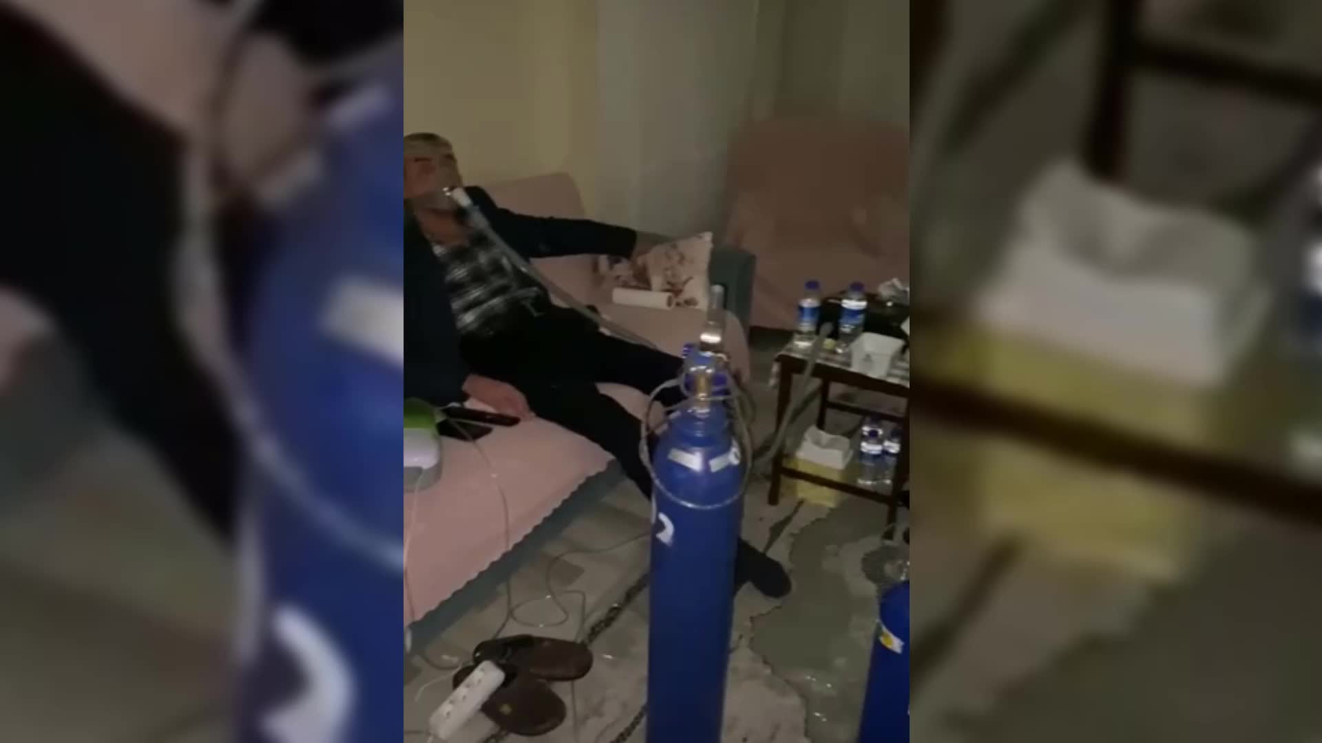 ŞEHİT BABASI OLAN KOAH HASTASININ SOLUNUM CİHAZI, ELEKTRİKLER KESİLİNCE OTOMOBİLE BAĞLANIYOR