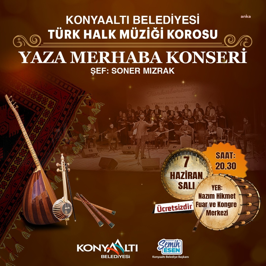 KONYAALTI BELEDİYESİ THM KOROSU'NDAN  ‘YAZA MERHABA KONSERİ’