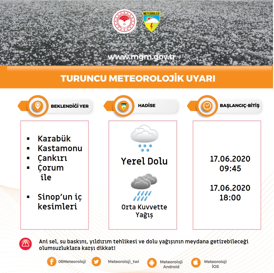 METEOROLOJİ'DEN 9 İL İÇİN "TURUNCU KOD"LU UYARI!