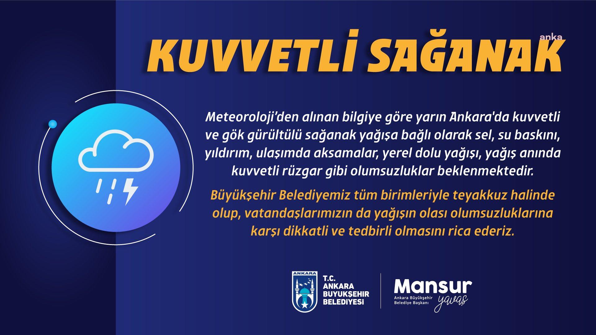 ABB'DEN SAĞANAK YAĞIŞ UYARISI